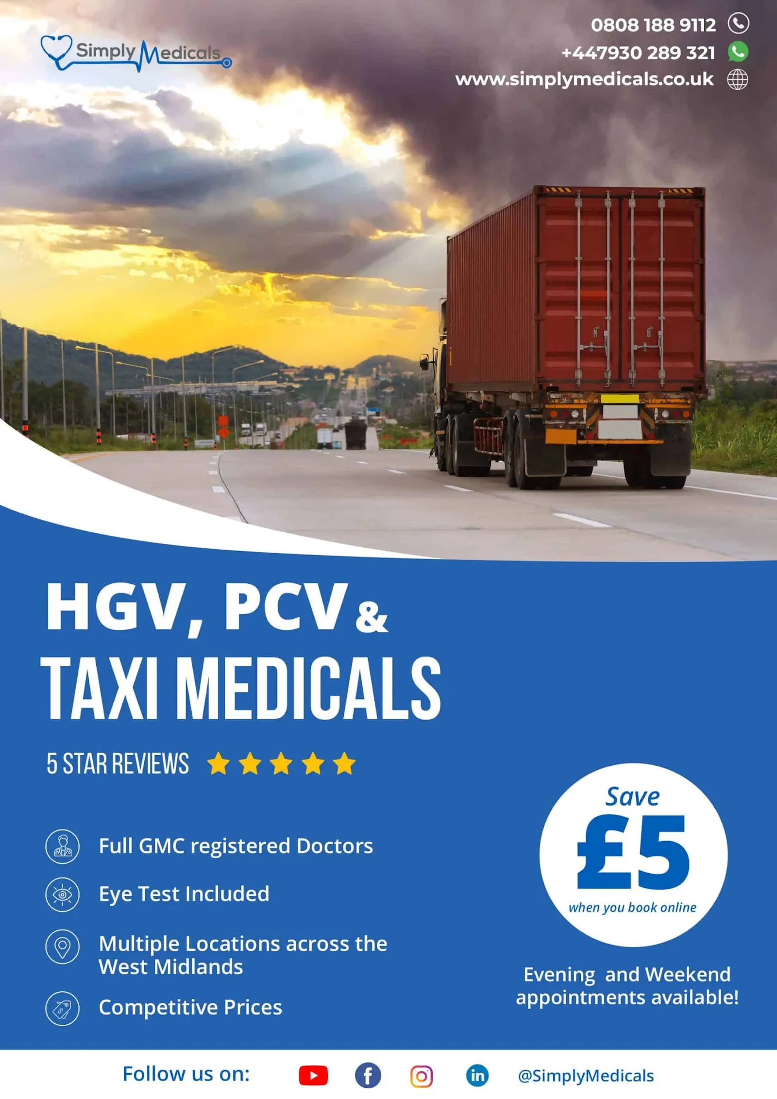 Simply Medicals - PCV, Taxi & HGV Medicals - Leicester